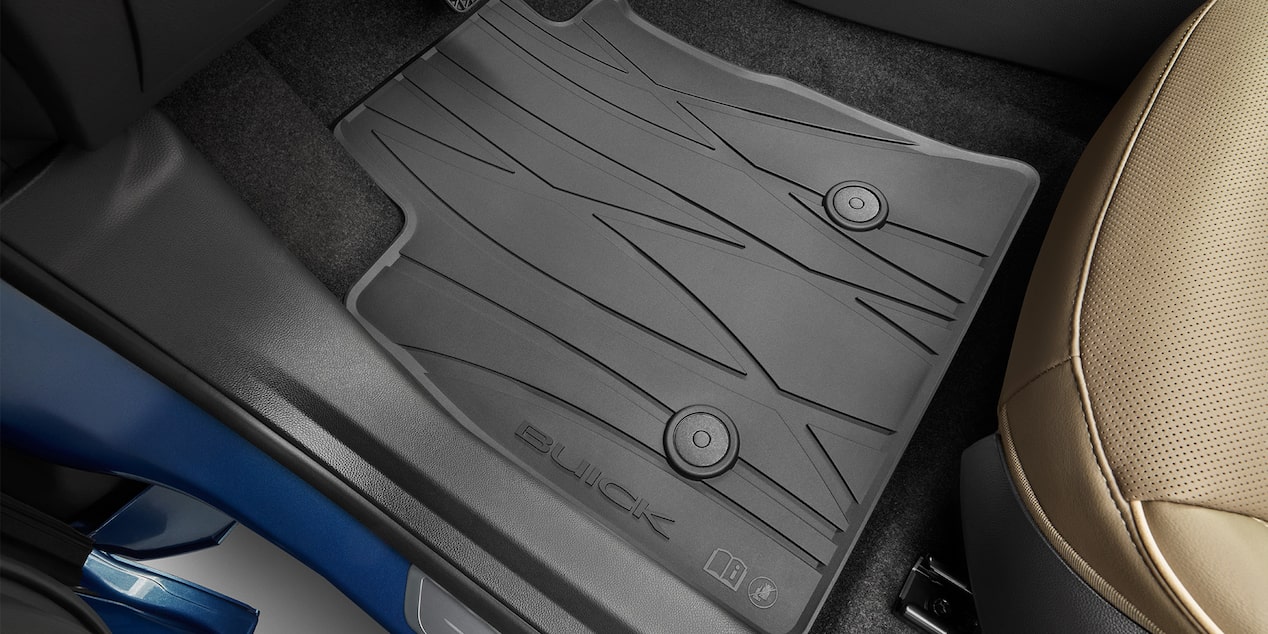 Tapete de vinil para 1ra y 2da fila en negro con logo Buick