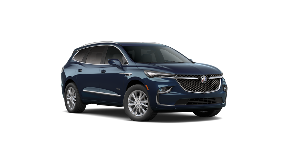 Buick Enclave 2024, SUV familiar de lujo en color Twilight Blue Metallic