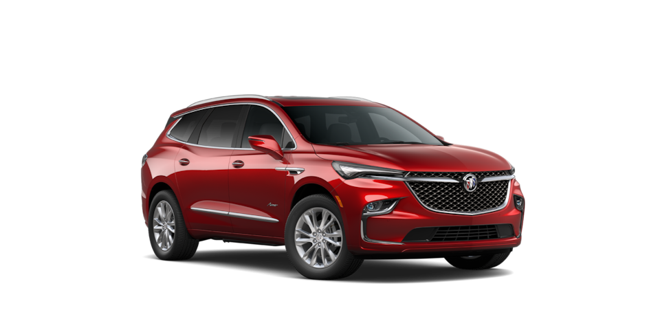 Buick Enclave 2024, SUV familiar de lujo en color Radiant Red Metallic
