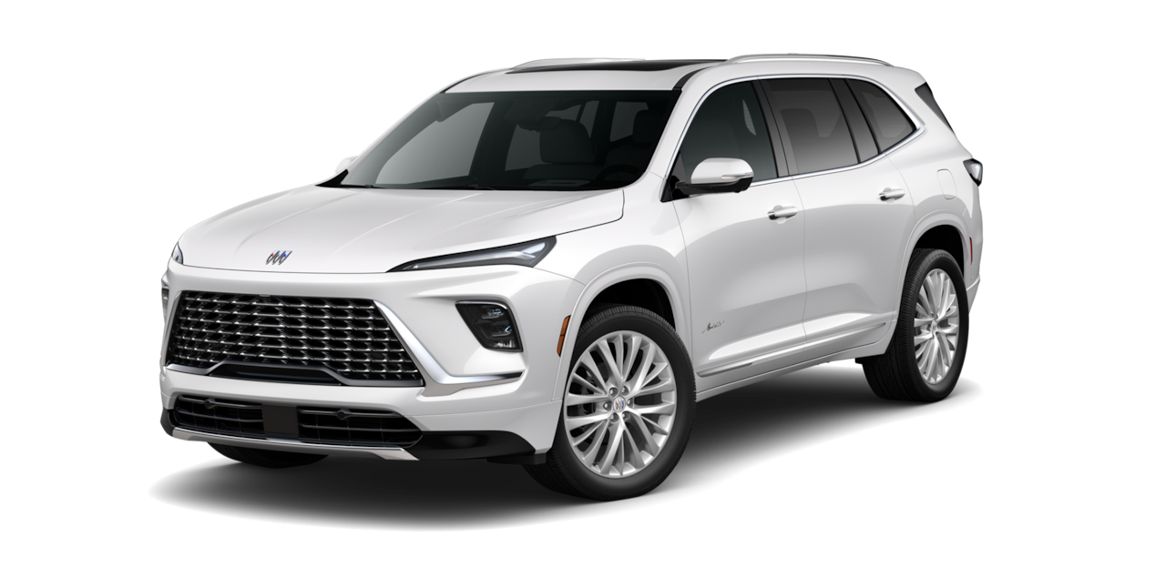Nueva Buick Enclave 2025 versión Avenir color abalone white metallic