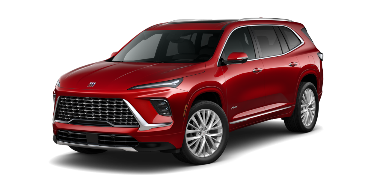 Nueva Buick Enclave 2025 versión Avenir color radiant red metallic