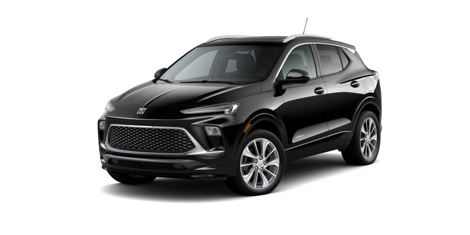 SUV compacta premium, Buick Encore 2025 en versión Avenir en color Black Meet Kettle