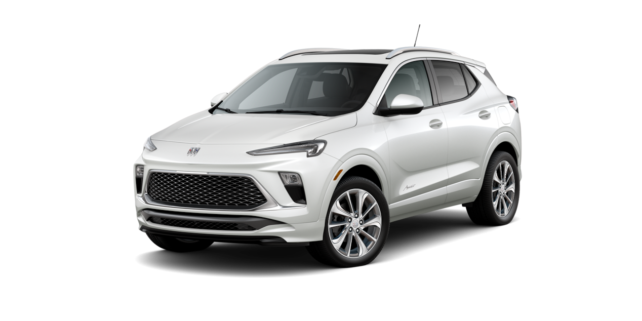 SUV compacta premium, Buick Encore 2025 en versión Avenir en color Abalone White