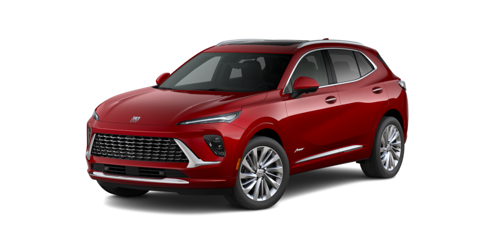 Buick Envision 2025 versión Avenir, SUV mediana premium en color Apex Red Solid