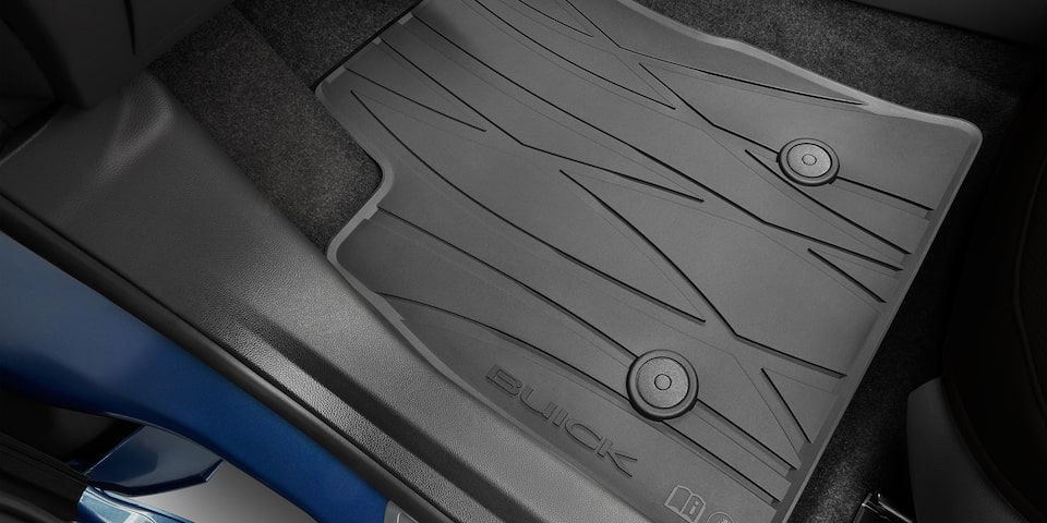 Tapete de vinil primera y segunda fila en negro con logo para tu Buick Envista 2025, SUV premium